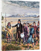 Engraving of Brigham Young Leading Expedition to Salt Lake, Utah by Anonymous
