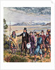Engraving of Brigham Young Leading Expedition to Salt Lake, Utah by Anonymous
