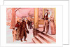 Black Family Standing at the Steps of White Plantation by Anonymous