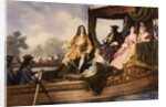 Illustration of Handel Presenting Water Music to King George I by Anonymous
