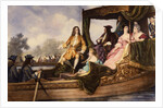 Illustration of Handel Presenting Water Music to King George I by Anonymous