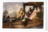 Illustration of Handel Presenting Water Music to King George I by Anonymous