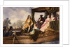 Illustration of Handel Presenting Water Music to King George I by Anonymous
