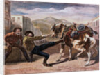 Miner Pulling Horse by Anonymous