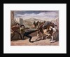 Miner Pulling Horse by Anonymous