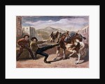Miner Pulling Horse by Anonymous