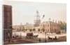 Pedestrians and Travelers on Street at Philadelphia State House by Anonymous