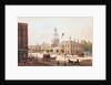 Pedestrians and Travelers on Street at Philadelphia State House by Anonymous