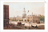 Pedestrians and Travelers on Street at Philadelphia State House by Anonymous