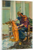 Illustration of King Midas Seeing Daughter Turning into Gold by C.E. Brock