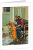 Illustration of King Midas Seeing Daughter Turning into Gold by C.E. Brock