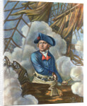 John Paul Jones with Sword in Hand on Ship Deck by Anonymous
