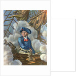 John Paul Jones with Sword in Hand on Ship Deck by Anonymous