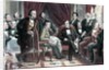Drawing of Author Washington Irving and Friends Conversing by Anonymous
