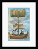 Men Sitting in Early Flying Invention by Anonymous