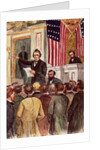 Illustration of Andrew Johnson Impeachment Trial by Anonymous