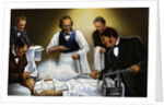 Illustration of Joseph Lister Using Carbolic Spray During Surgery by Anonymous