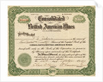 British American Mines Certificate by Anonymous