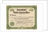 British American Mines Certificate by Anonymous