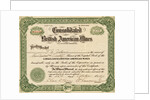 British American Mines Certificate by Anonymous