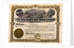 Stock Certificate for One Dollar by Anonymous