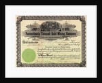 Depiction of Pennsylvania Mining Company Stock by Anonymous