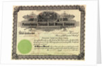 Depiction of Pennsylvania Mining Company Stock by Anonymous