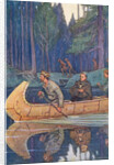 Louis Hennepin Riding in Canoe by Anonymous