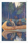 Louis Hennepin Riding in Canoe by Anonymous