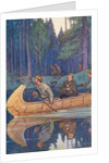 Louis Hennepin Riding in Canoe by Anonymous