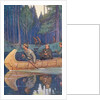 Louis Hennepin Riding in Canoe by Anonymous