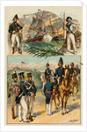 Illustration of Soldiers in Military Uniforms by H.A. Ogden