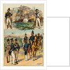 Illustration of Soldiers in Military Uniforms by H.A. Ogden