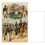 Illustration of Soldiers in Military Uniforms by H.A. Ogden