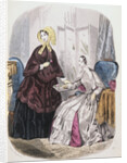 Illustration of Women Wearing French Fashions by Anonymous