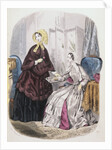 Illustration of Women Wearing French Fashions by Anonymous
