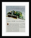 Advertisement for the New LaSalle Automobile by Anonymous