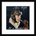 Aviator Smoking Chesterfield Cigarette by Anonymous
