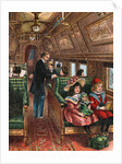 Illustration of the Interior of a 19th-Century Pullman Car by Anonymous