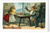 Easter Greeting Postcard Depicting a Rabbit and a Chick by Anonymous