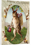 Rabbit Carrying Easter Eggs by Anonymous