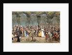 Crowd in Parisian Garden by Anonymous
