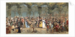 Crowd in Parisian Garden by Anonymous