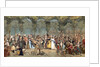 Crowd in Parisian Garden by Anonymous