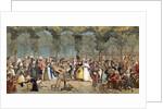 Crowd in Parisian Garden by Anonymous