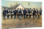 Civil War Soldiers Posing at Encampment by Anonymous