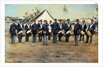 Civil War Soldiers Posing at Encampment by Anonymous