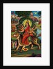 Indian Goddess Durga on Picturesque Background by Anonymous