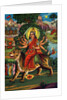 Indian Goddess Durga on Picturesque Background by Anonymous