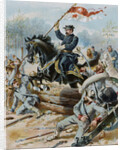 Illustration of Philip Henry Sheridan in Civil War Battle by Anonymous